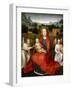 Virgin And Child And Two Angels-Hans Memling-Framed Giclee Print