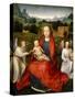 Virgin And Child And Two Angels-Hans Memling-Stretched Canvas