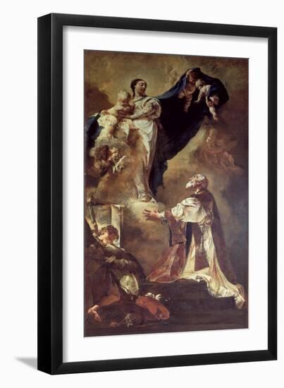 Virgin and Child Appearing to St. Philip Neri, 1725-26-Giovanni Battista Piazzetta-Framed Giclee Print