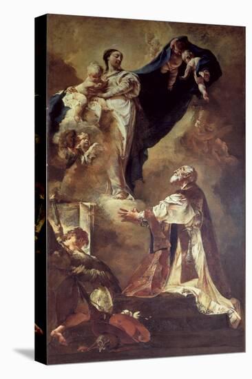 Virgin and Child Appearing to St. Philip Neri, 1725-26-Giovanni Battista Piazzetta-Stretched Canvas