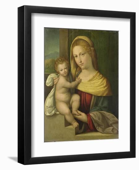 Virgin and Child, Benvenuto Tisi Da Garofalo-Benvenuto Tisi Da Garofalo-Framed Art Print