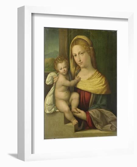 Virgin and Child, Benvenuto Tisi Da Garofalo-Benvenuto Tisi Da Garofalo-Framed Art Print