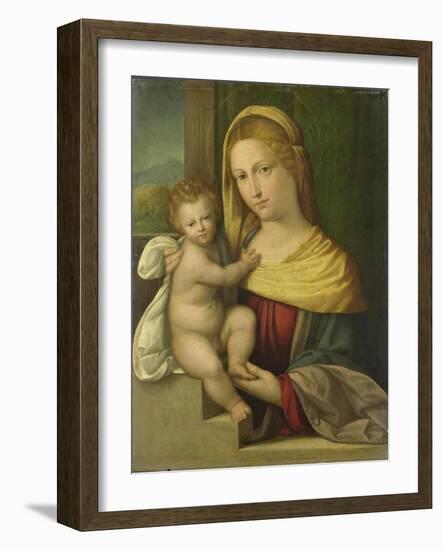 Virgin and Child, Benvenuto Tisi Da Garofalo-Benvenuto Tisi Da Garofalo-Framed Art Print