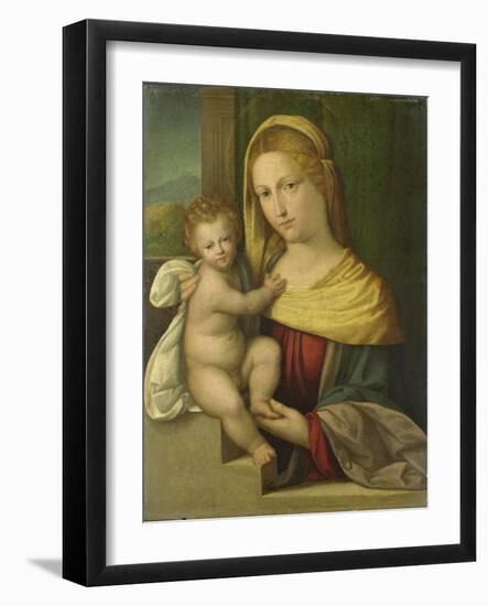 Virgin and Child, Benvenuto Tisi Da Garofalo-Benvenuto Tisi Da Garofalo-Framed Art Print