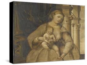 Virgin and Child, Circle of Pordenone-Pordenone-Stretched Canvas