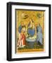 Virgin and Child Crowned by Angels, with St John the Evangelist, St Anthony Abbot, and Donor, 1400-Pavian School-Framed Giclee Print