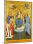 Virgin and Child Crowned by Angels, with St John the Evangelist, St Anthony Abbot, and Donor, 1400-Pavian School-Mounted Giclee Print