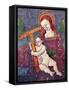 Virgin and Child (Enamel)-French School-Framed Stretched Canvas