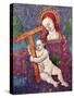 Virgin and Child (Enamel)-French School-Stretched Canvas