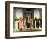 Virgin and Child Enthroned, Angels and St. Aquinas, St. Barnabas, St. Dominic and St. Peter, c.1422-Fra Angelico-Framed Giclee Print