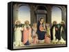 Virgin and Child Enthroned, Angels and St. Aquinas, St. Barnabas, St. Dominic and St. Peter, c.1422-Fra Angelico-Framed Stretched Canvas