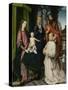 Virgin and Child Enthroned, with Saints Jerome and John the Baptist and a Carthusian Monk-Jan Provoost-Stretched Canvas