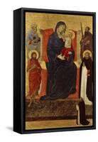 Virgin and Child Enthroned with Saints Peter, Paul, John the Baptist, Dominic and a Donor, 1325-35-Ugolino Di Nerio-Framed Stretched Canvas