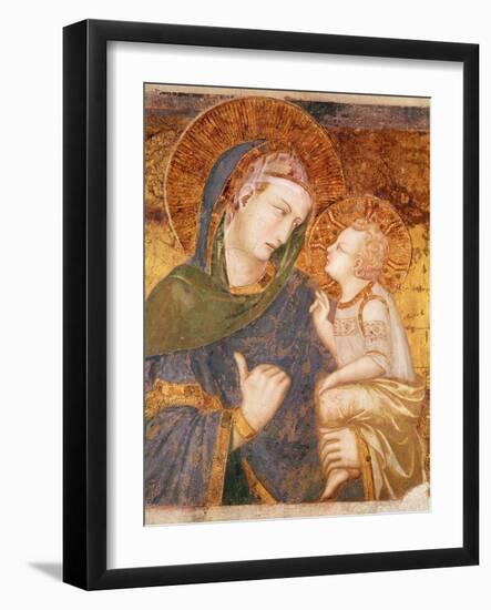 Virgin and Child (Fresco)-Pietro Lorenzetti-Framed Giclee Print