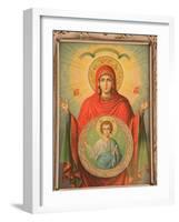 Virgin and Child, Greek Orthodox Icon, Thessaloniki, Macedonia, Greece, Europe-Godong-Framed Photographic Print