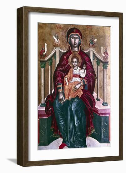 Virgin and Child Icon, 1664-Emmanuel Tzanes-Framed Giclee Print