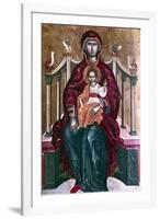 Virgin and Child Icon, 1664-Emmanuel Tzanes-Framed Giclee Print