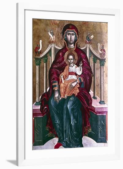 Virgin and Child Icon, 1664-Emmanuel Tzanes-Framed Giclee Print