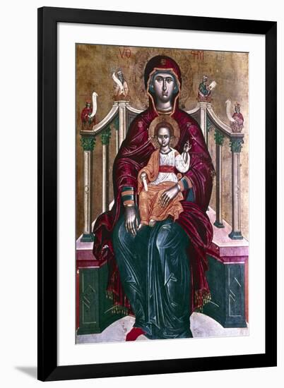 Virgin and Child Icon, 1664-Emmanuel Tzanes-Framed Giclee Print