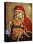 Virgin and Child Icon at Aghiou Pavlou Monastery on Mount Athos-Julian Kumar-Stretched Canvas