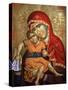 Virgin and Child Icon at Aghiou Pavlou Monastery on Mount Athos-Julian Kumar-Stretched Canvas