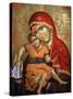 Virgin and Child Icon at Aghiou Pavlou Monastery on Mount Athos-Julian Kumar-Stretched Canvas