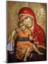 Virgin and Child Icon at Aghiou Pavlou Monastery on Mount Athos-Julian Kumar-Mounted Premium Photographic Print