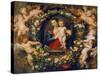 Virgin and Child in a Garland. the Garland by Jan Brueghel D.Ae. (1568-1625), about 1616/17-Peter Paul Rubens-Stretched Canvas