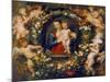 Virgin and Child in a Garland. the Garland by Jan Brueghel D.Ae. (1568-1625), about 1616/17-Peter Paul Rubens-Mounted Giclee Print