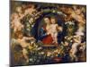 Virgin and Child in a Garland. the Garland by Jan Brueghel D.Ae. (1568-1625), about 1616/17-Peter Paul Rubens-Mounted Giclee Print