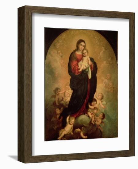 Virgin and Child in Glory, 1673-Bartolome Esteban Murillo-Framed Giclee Print