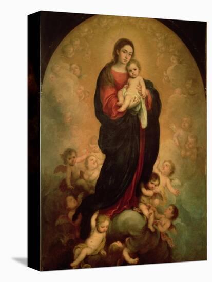 Virgin and Child in Glory, 1673-Bartolome Esteban Murillo-Stretched Canvas