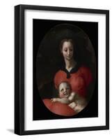 Virgin and Child, Known as the Madonna del Libro, c.1545-46-Jacopo Pontormo-Framed Giclee Print
