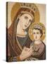 Virgin and Child Mosaic in St. George's Orthodox Church, Madaba, Jordan, Middle East-null-Stretched Canvas