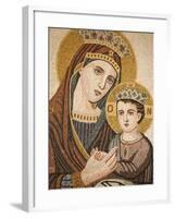 Virgin and Child Mosaic in St. George's Orthodox Church, Madaba, Jordan, Middle East-null-Framed Photographic Print