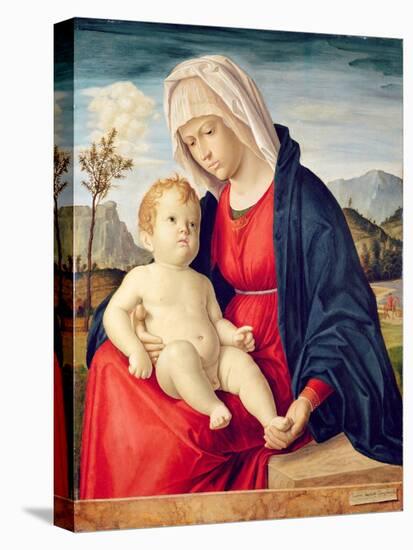 Virgin and Child (Oil on Board)-Giovanni Battista Cima Da Conegliano-Stretched Canvas