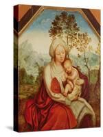 Virgin and Child (Oil on Panel)-Quentin Massys or Metsys-Stretched Canvas