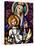 Virgin and Child on Mount Carmel, Stained Glass in Pont L'Abbe Church, Brittany, France-null-Stretched Canvas