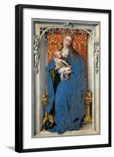 Virgin and Child - Rogier Van Der Weyden (Ca. 1399-1464). Oil on Wood, C. 1430 or C. 1451. Dimensio-Rogier van der Weyden-Framed Giclee Print