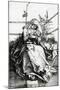 Virgin and Child Seated on a Grass Bench, 1503 (Engraving)-Albrecht Dürer-Mounted Giclee Print