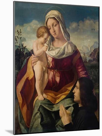 Virgin and Child with a Donor, 1504-Andrea Previtali-Mounted Giclee Print