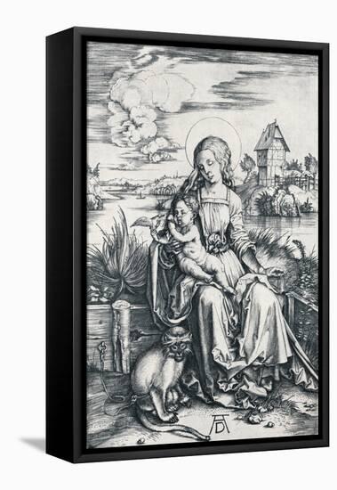 Virgin and Child with a Monkey, 1506-Albrecht Dürer-Framed Stretched Canvas