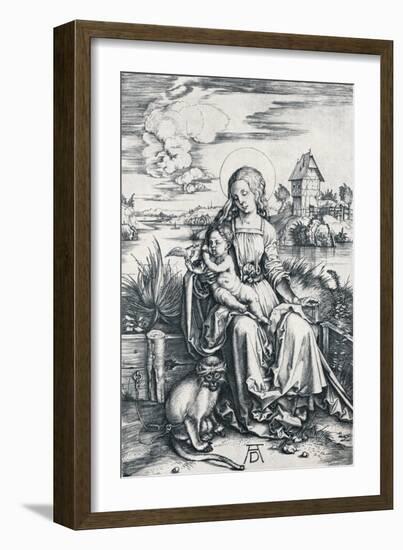 Virgin and Child with a Monkey, 1506-Albrecht Dürer-Framed Giclee Print