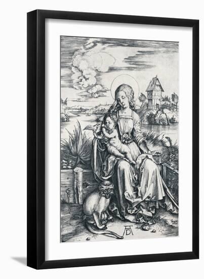 Virgin and Child with a Monkey, 1506-Albrecht Dürer-Framed Giclee Print