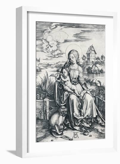 Virgin and Child with a Monkey, 1506-Albrecht Dürer-Framed Giclee Print