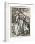 Virgin and Child with a Parrot, 1549-Hans Sebald Beham-Framed Giclee Print