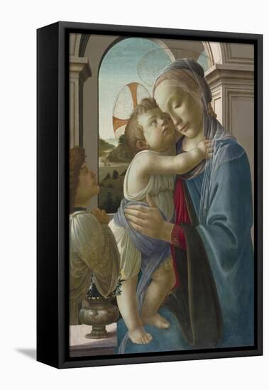 Virgin and Child with an Angel, 1475-85-Sandro Botticelli-Framed Stretched Canvas