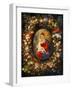 Virgin and Child with Angels Amonst a Garland of Flowers, Medaillon Rubens-Jan Brueghel the Elder-Framed Giclee Print