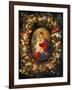 Virgin and Child with Angels Amonst a Garland of Flowers, Medaillon Rubens-Jan Brueghel the Elder-Framed Giclee Print