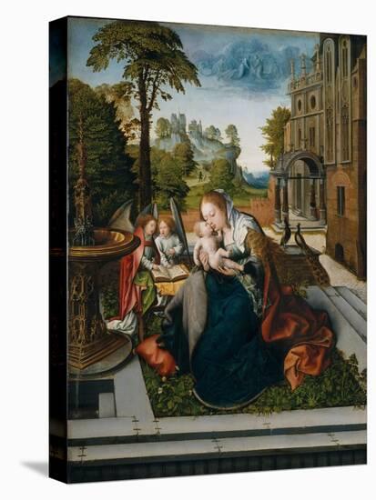 Virgin and Child with Angels, c.1518-Bernard van Orley-Stretched Canvas